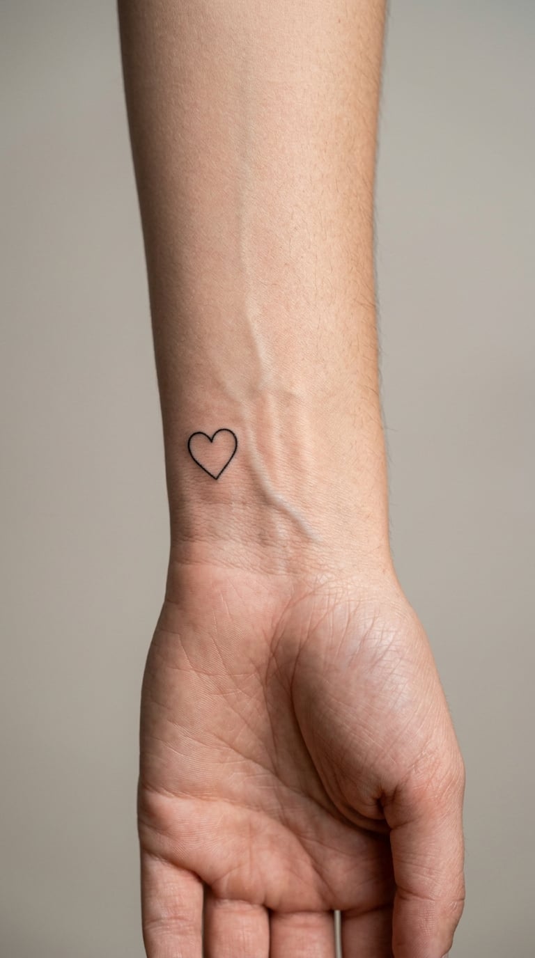 Small Open Heart on the Wrist