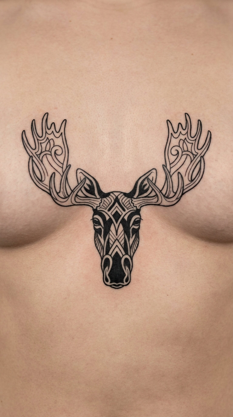 Moose with a Full Antler Bloom