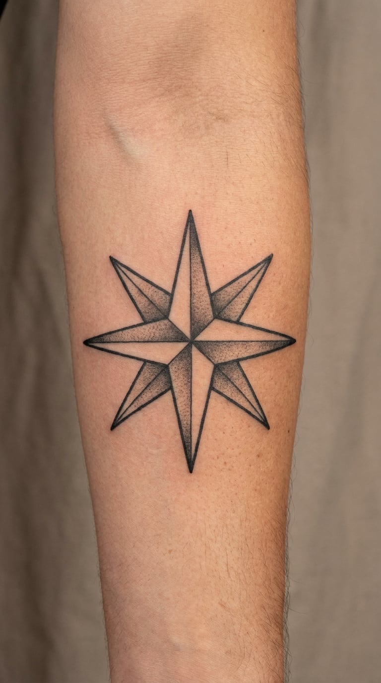 Traditional Eight-Point Nautical Star