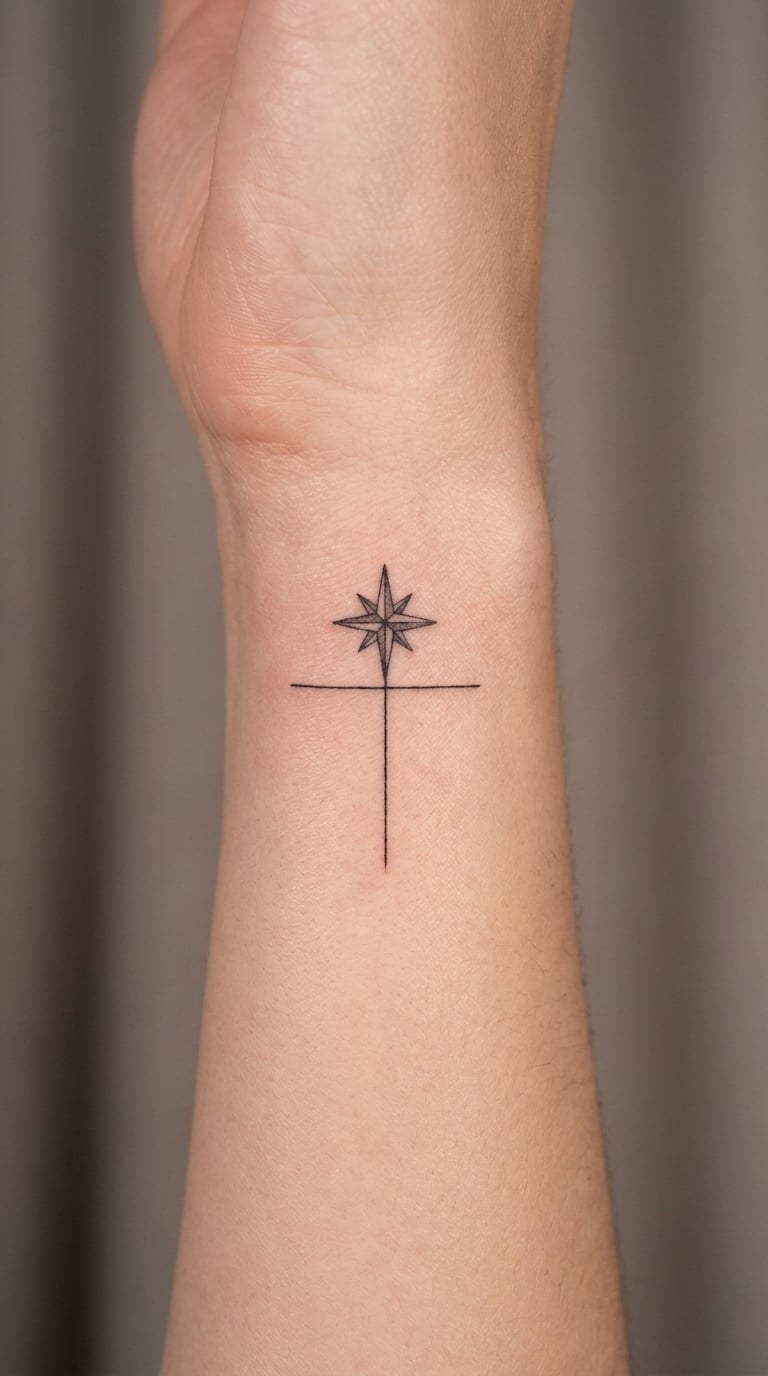 Nautical Star with Coordinates