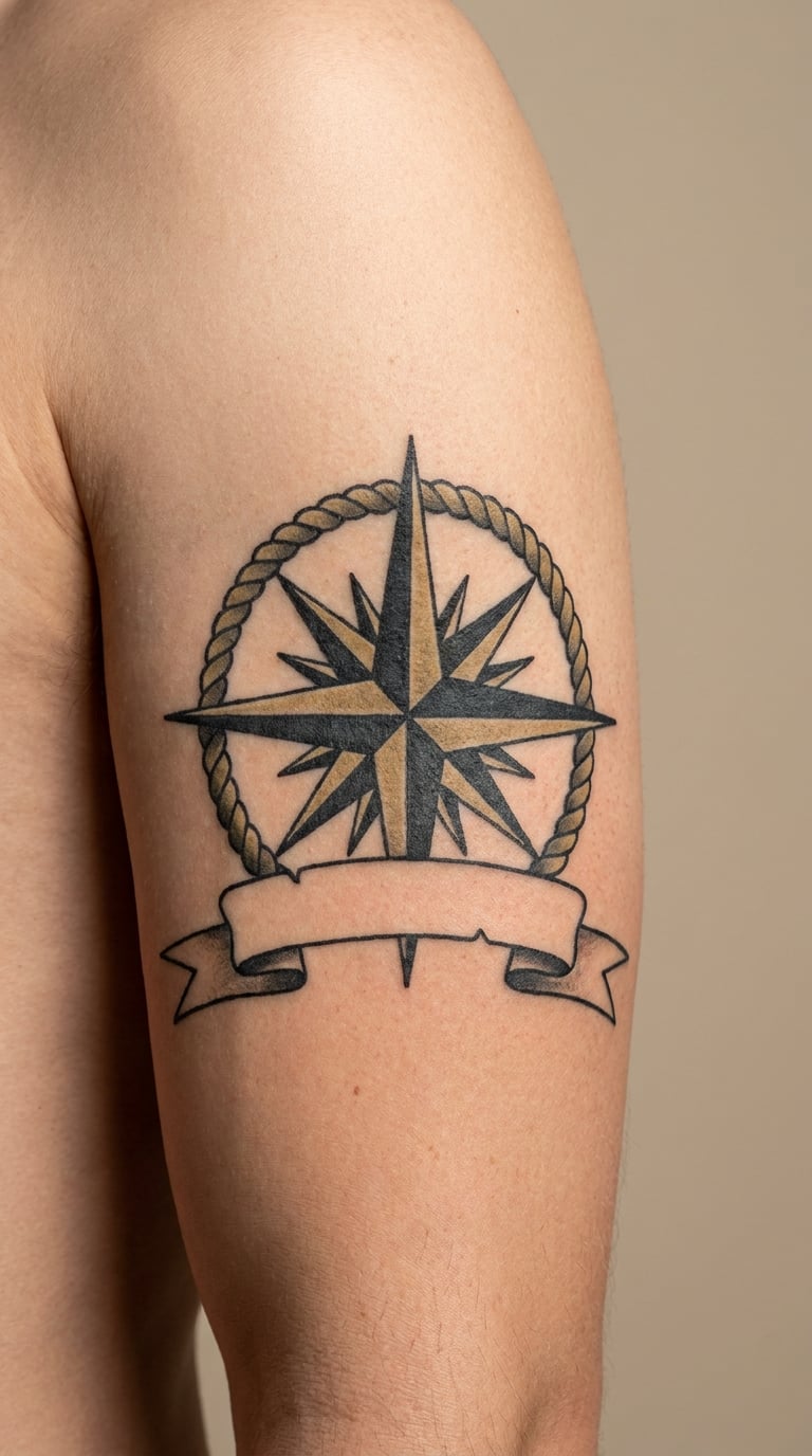 Vintage Seal with Nautical Star