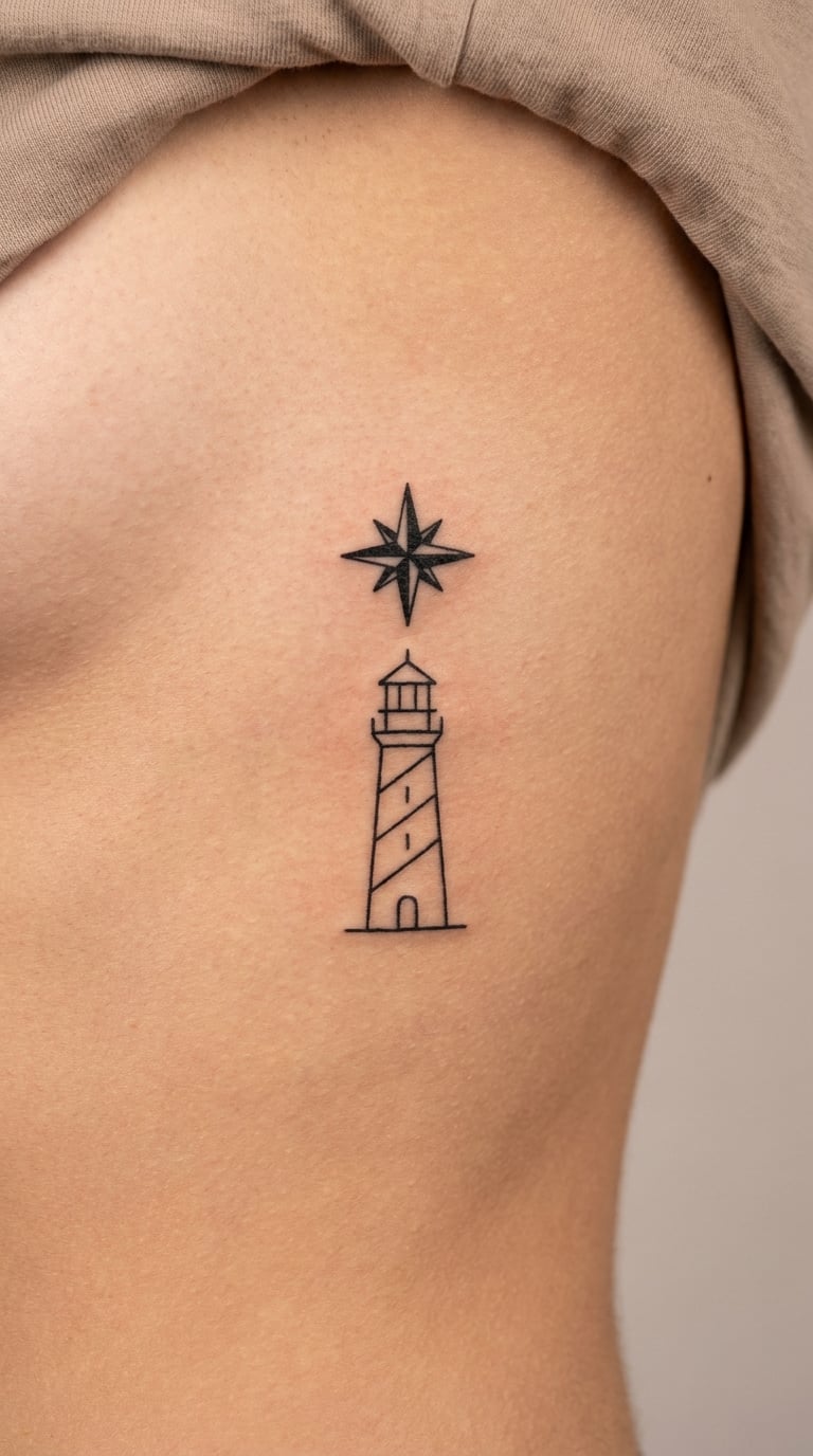 North Star and Lighthouse on the Rib