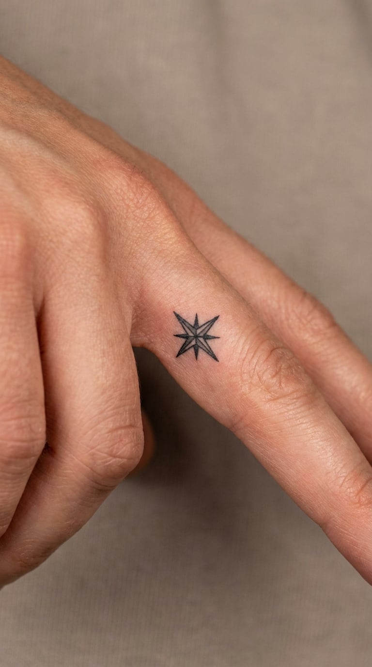 Micro North Star on the Finger