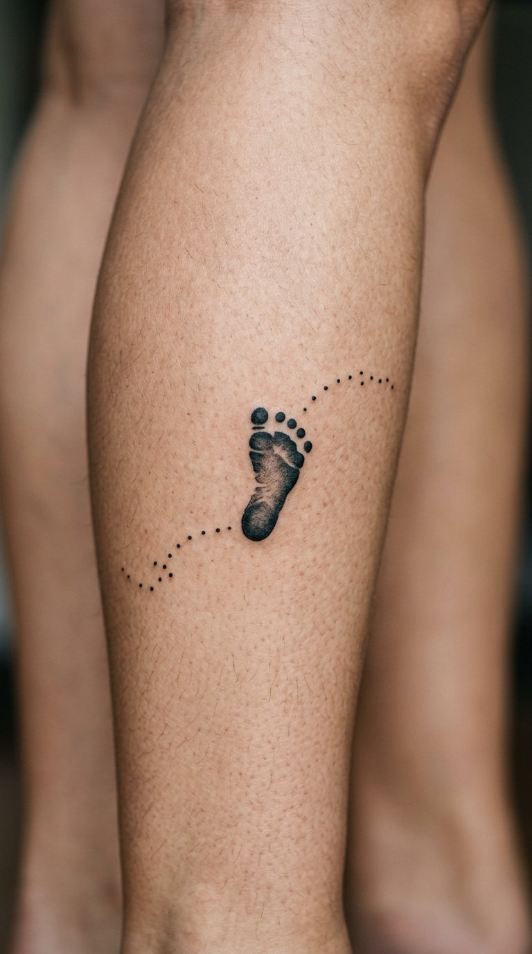 Single Footprint on a Dotted Route