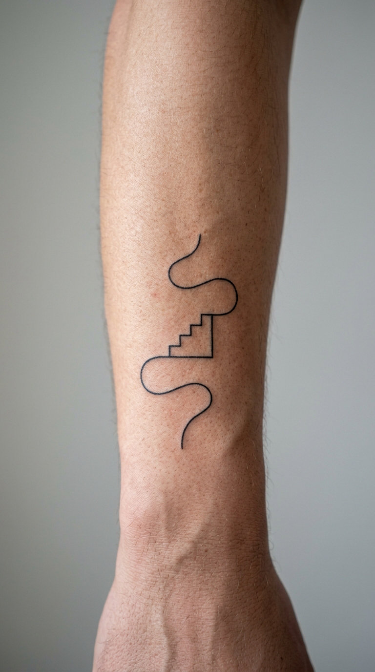 Single Step on a Winding Path