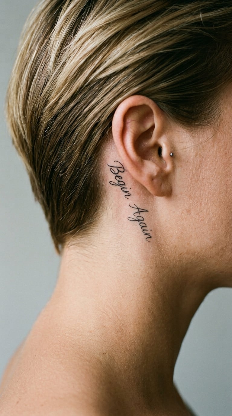 Fine-Line "Begin Again" Behind the Ear