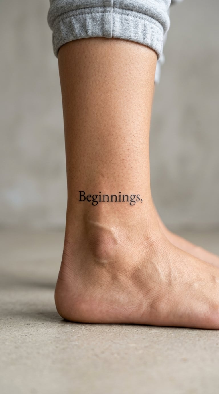One-Word "Beginnings" on the Ankle