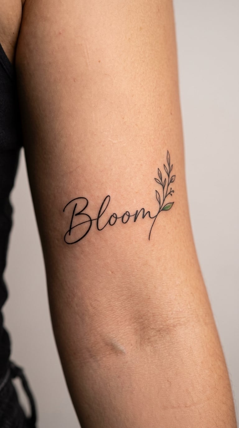 Botanical "Bloom" on the Upper Arm