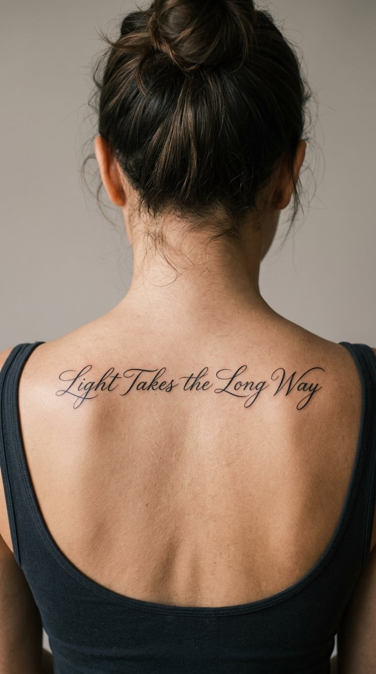 Flowing "Light Takes the Long Way" on the Back