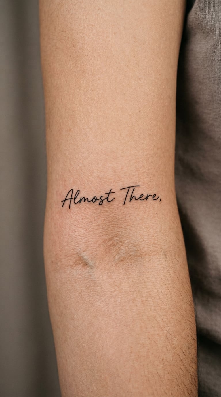 Modern "Almost There" at the Elbow Crease