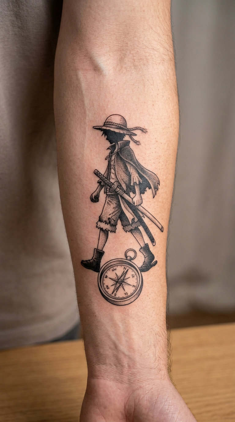 Original Straw Hat Pirate Silhouette