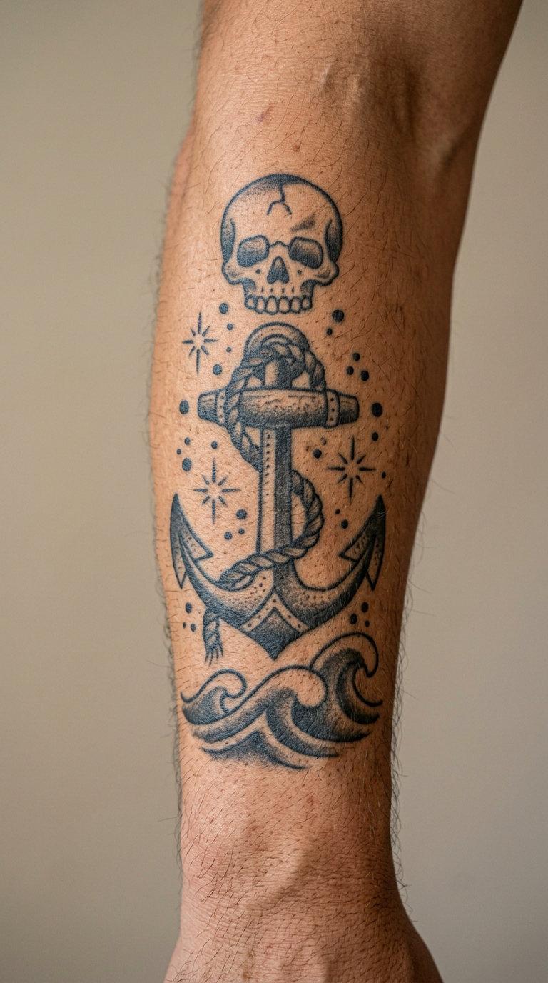 One Piece Jolly Roger-Inspired Anchor