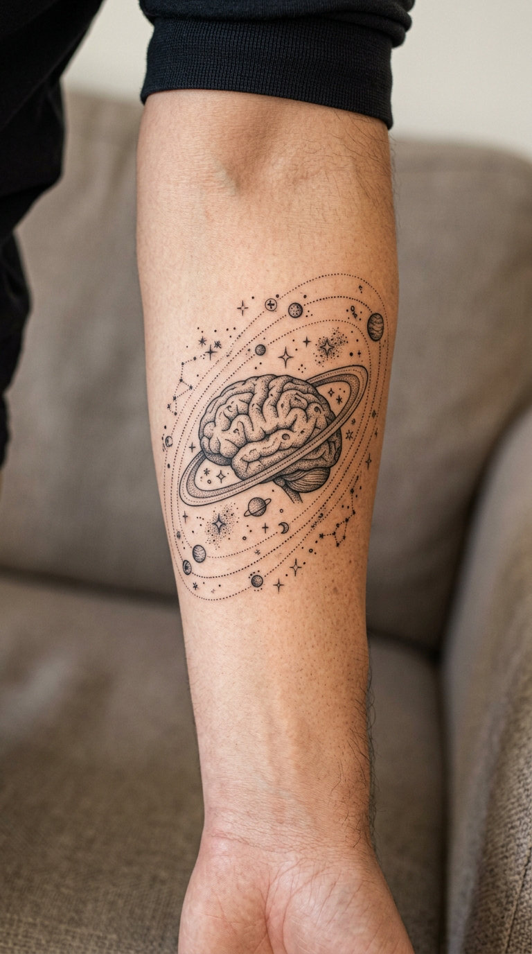 Egghead-Style Cosmic Brain Motif