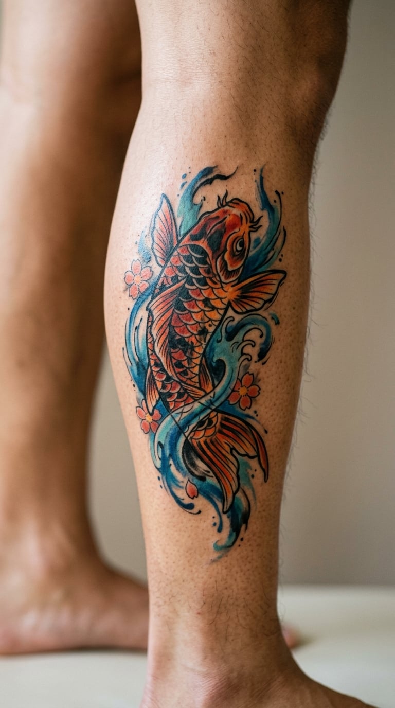 Traditional-Style Paintbrush Koi