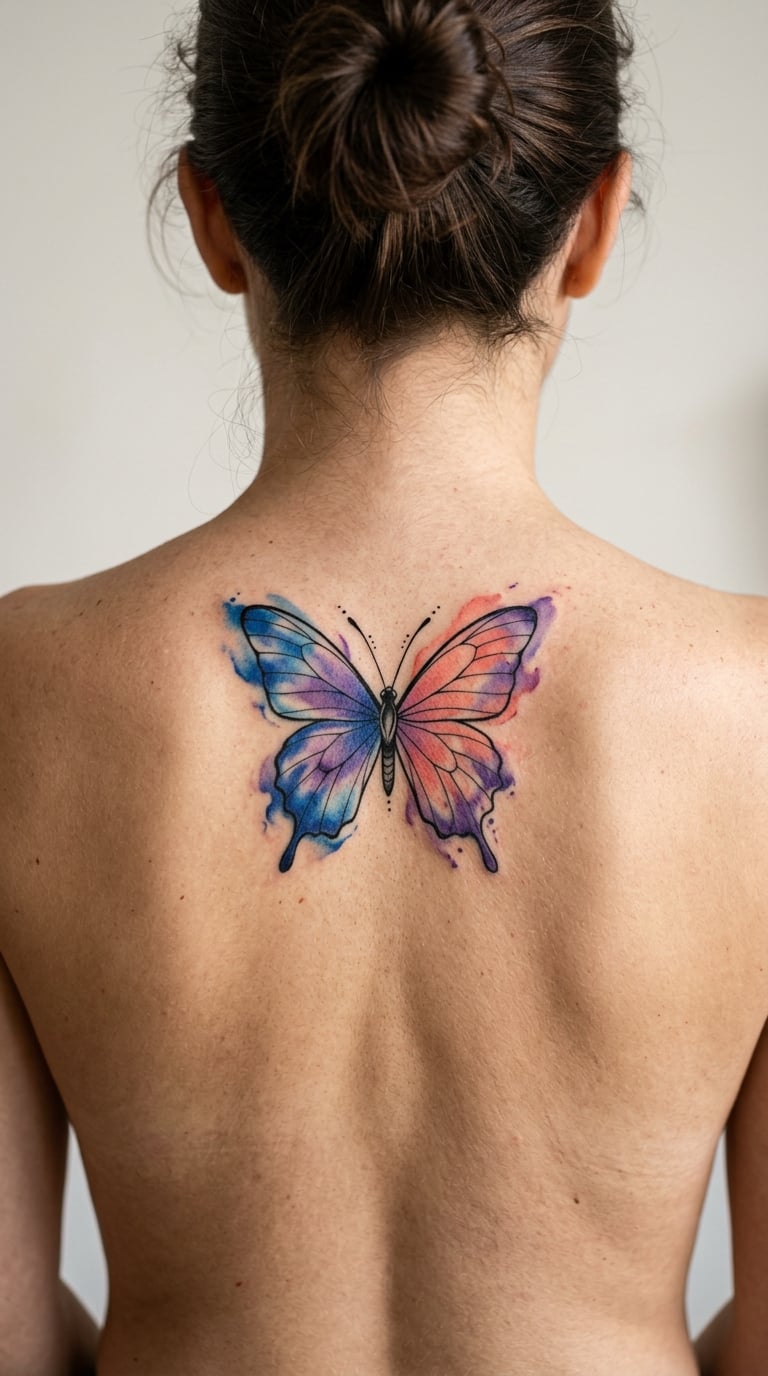 Watercolor Paintbrush Butterfly