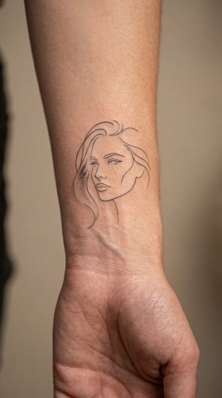 Fine-Line Paintbrush Liner Portrait