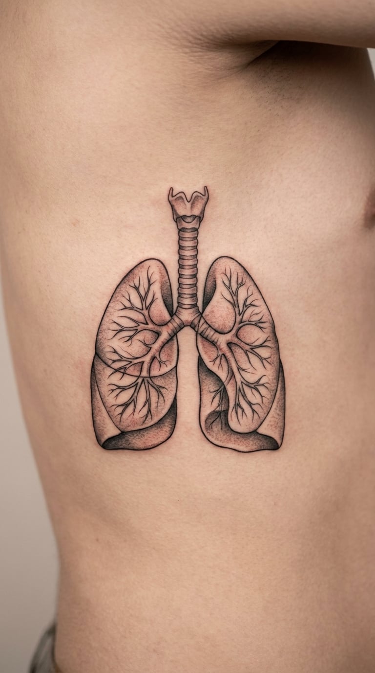 Anatomical Lungs with an Airway