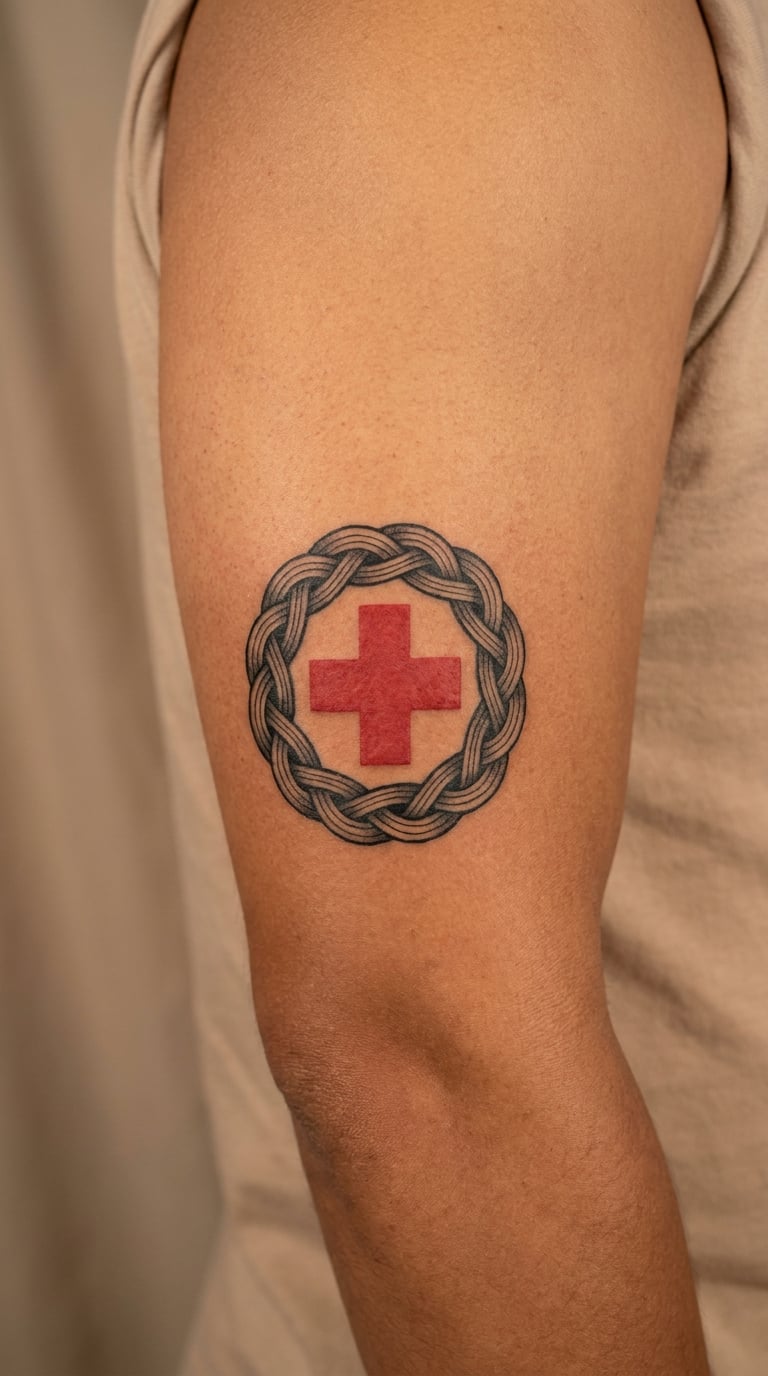 Traditional Red Medical Cross Patch