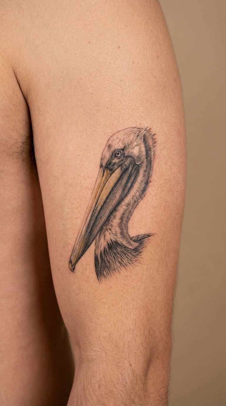Realistic Pelican Portrait