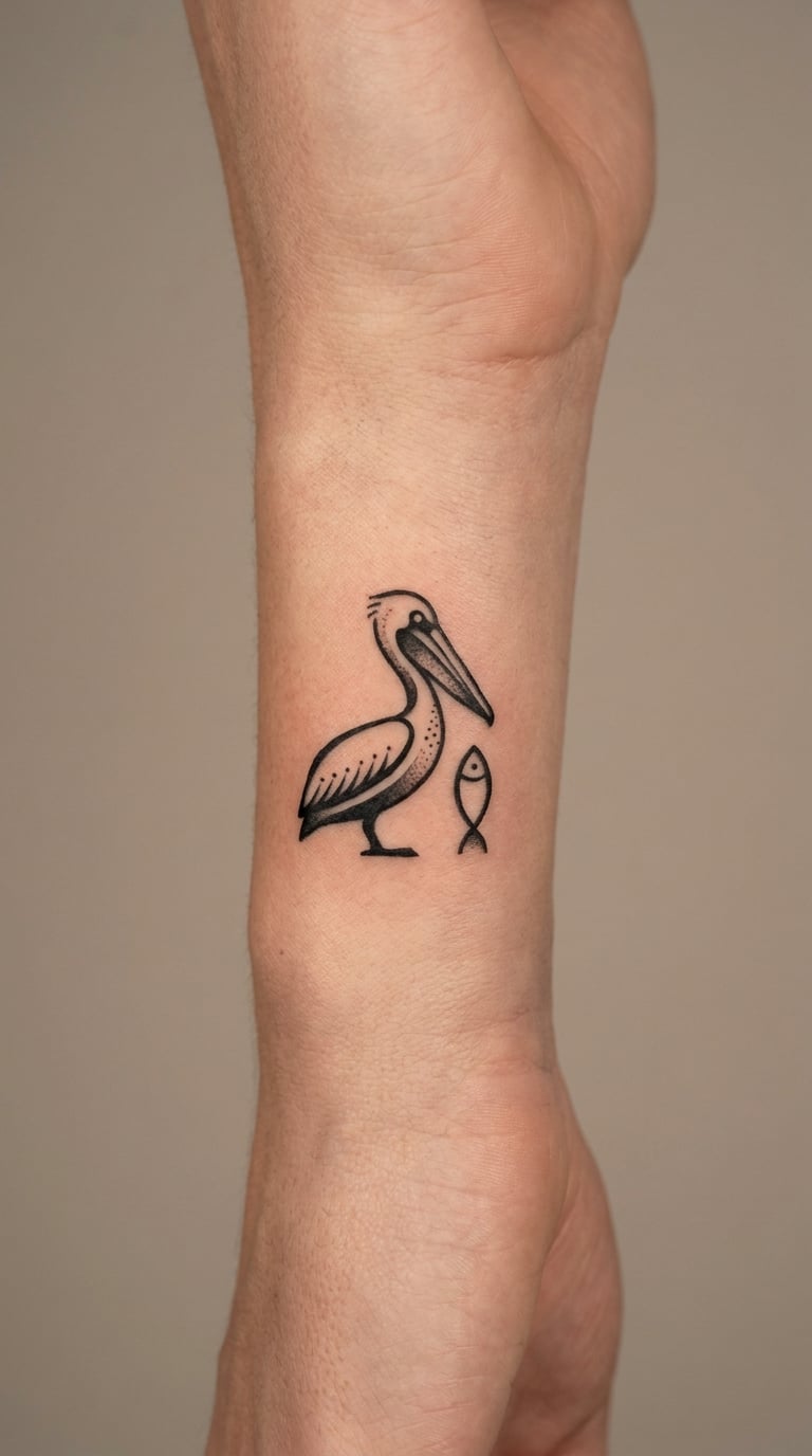 Pelican and Fish Mark