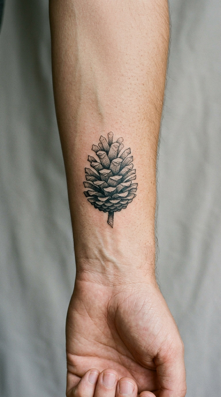 Dotwork Pinecone Study