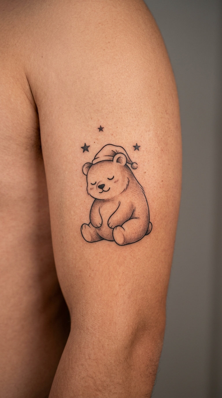 Snorlax-Inspired Sleepy Bear Tattoo