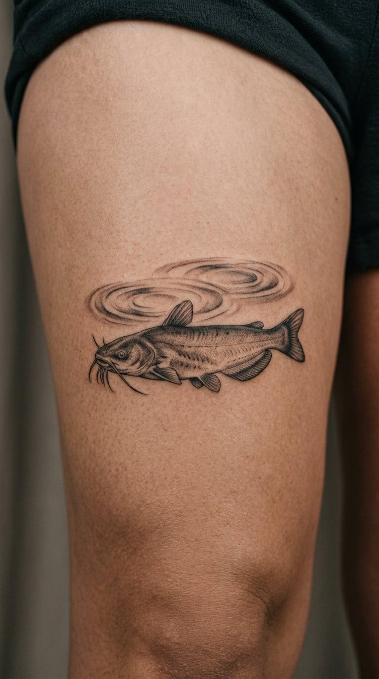 Catfish Beneath River Water