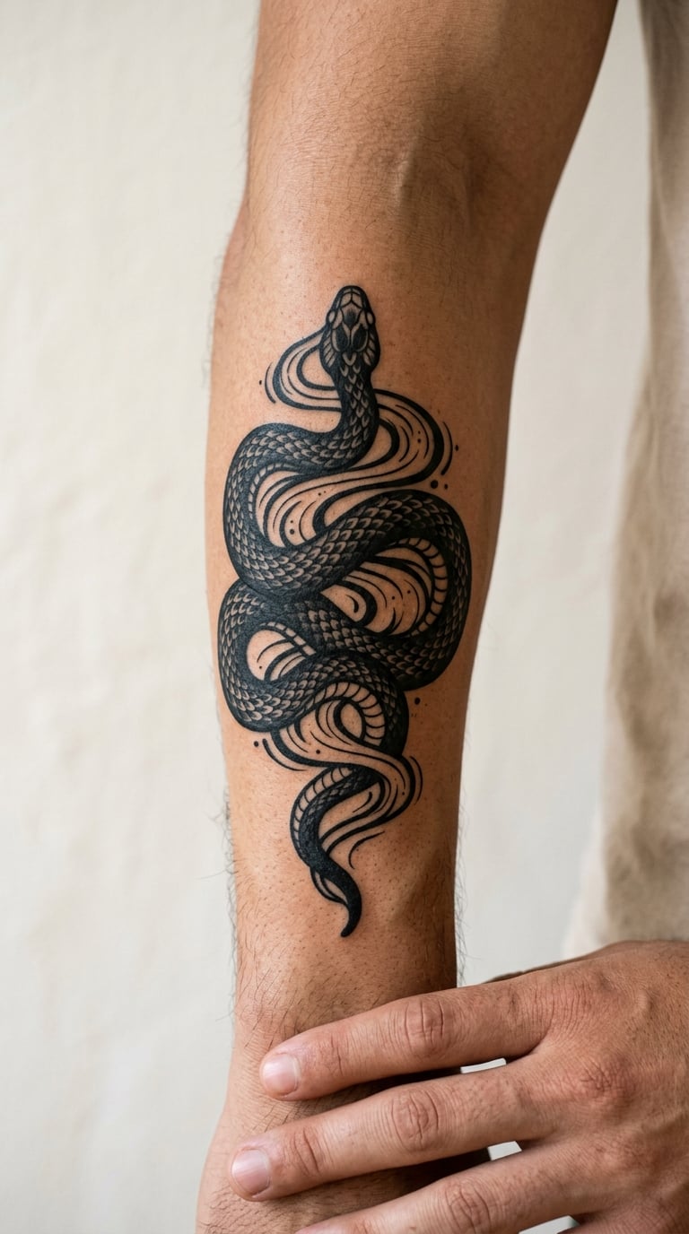 Blackwork River Snake