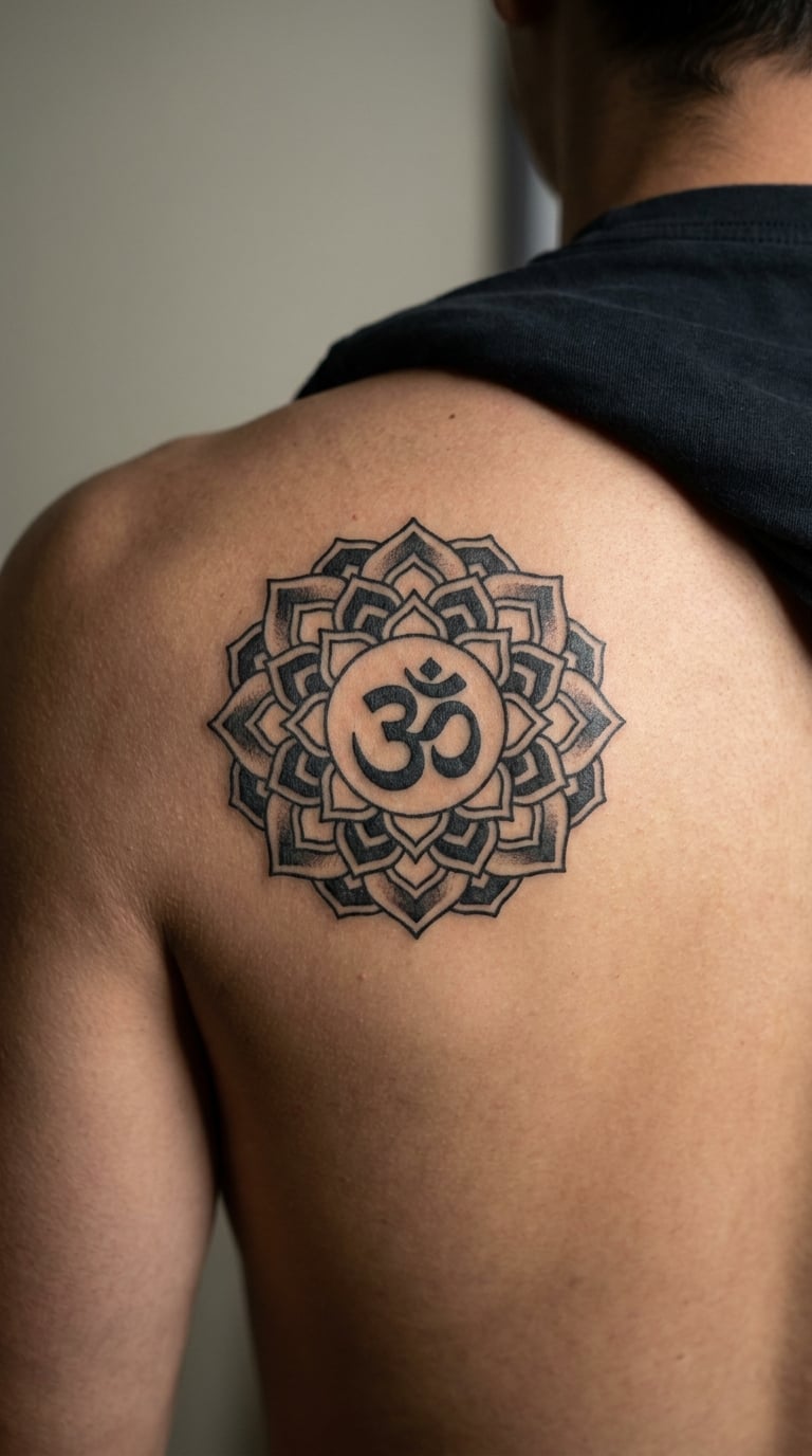 Mandala with Central Sanskrit Character