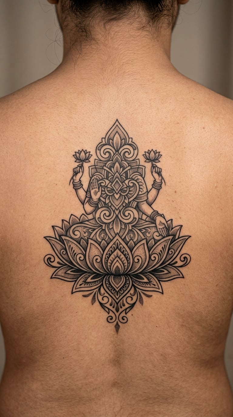 Lakshmi with Lotus