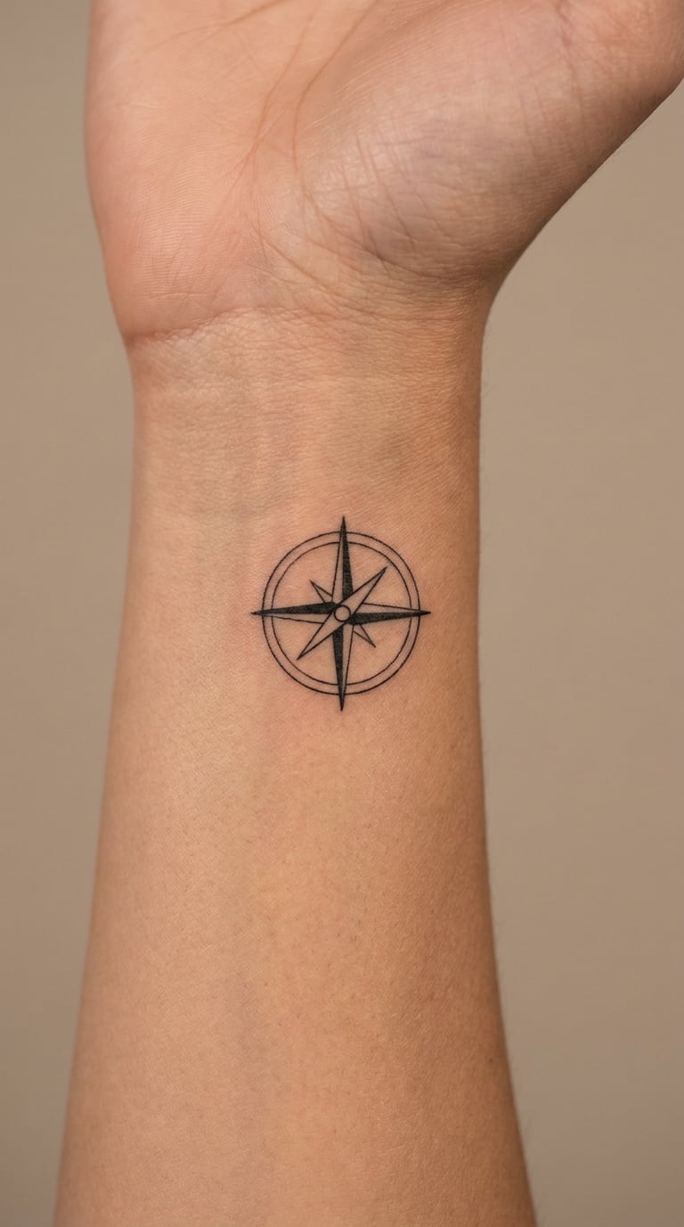 Compass Pointing North