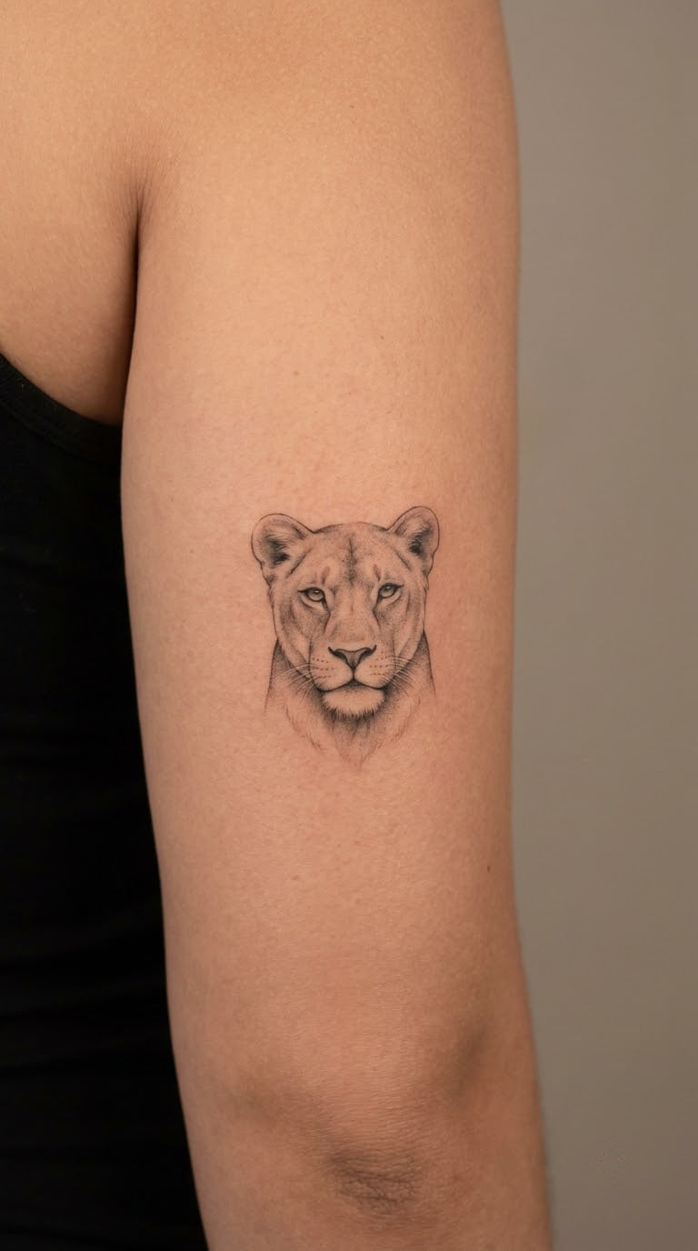 Lioness with a Calm Expression
