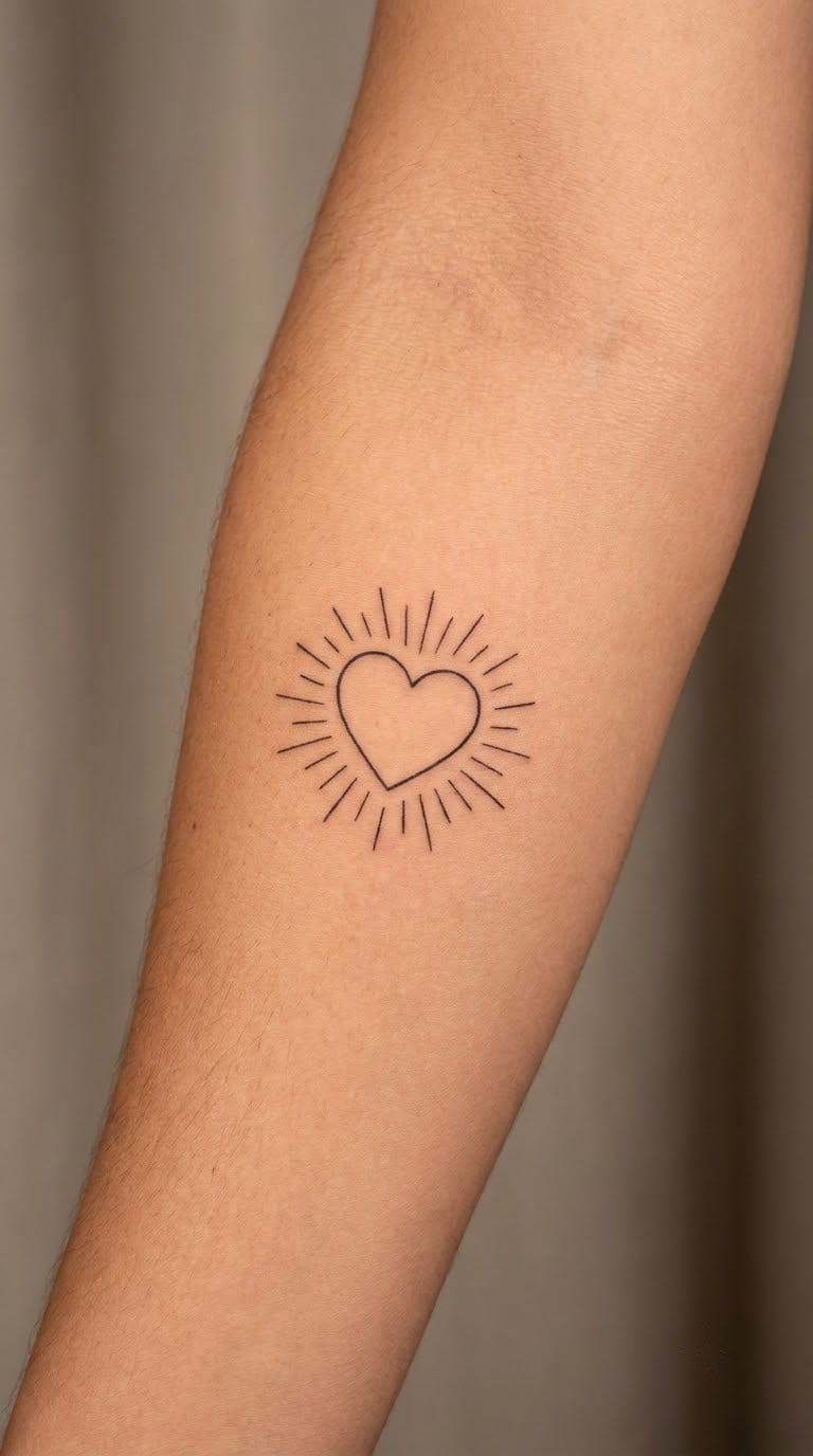 Sunburst Behind the Heart