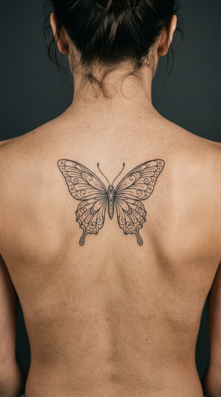 Butterfly with Open Wings