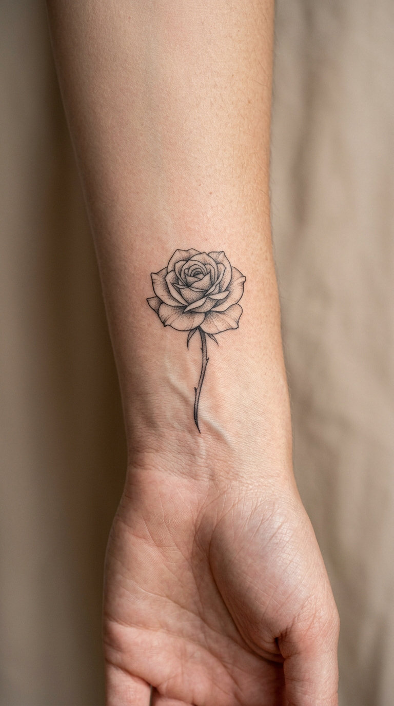 Rose Bloom with Fine-Line Balance