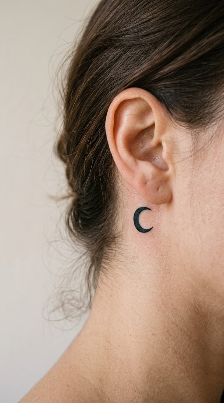 Solid Black Crescent Moon