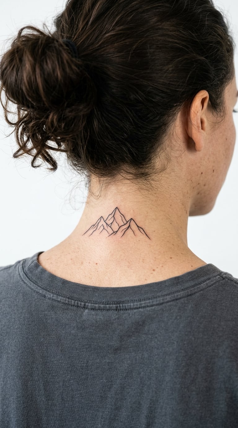 Fine-Line Mountain Peaks