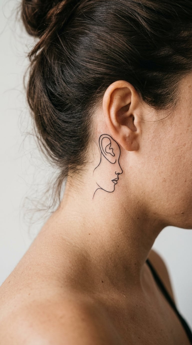 Line-Art Face Profile