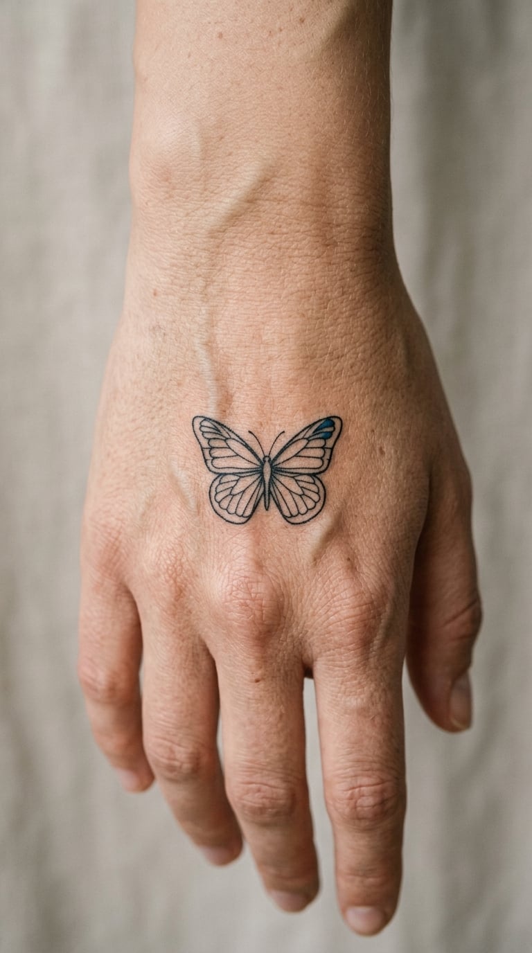 Small Butterfly on the Hand