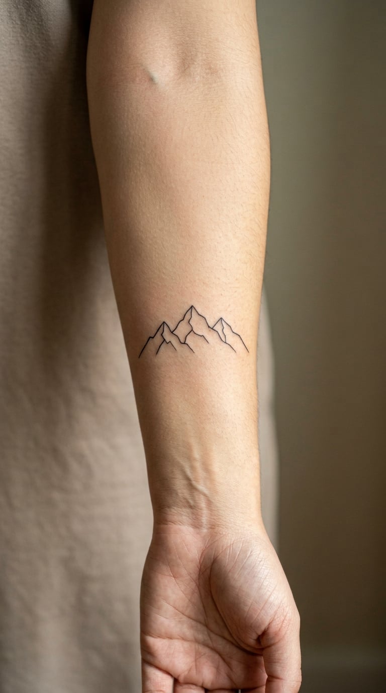 Tiny Mountain Peak on the Forearm