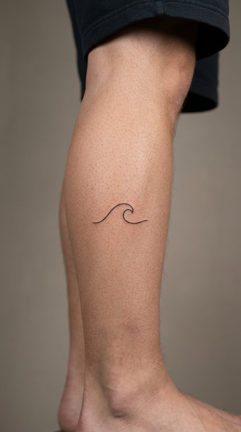 Single Outline Wave on the Calf