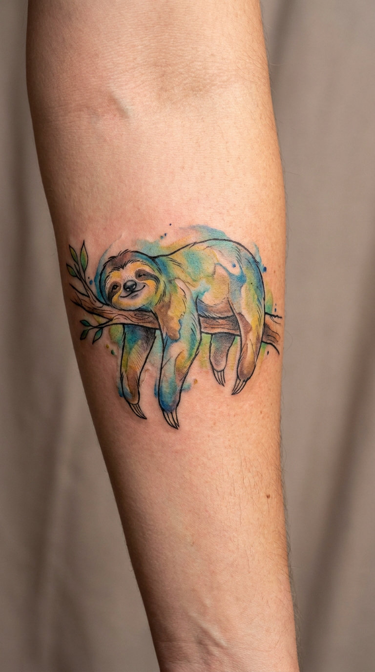 Watercolour Sloth