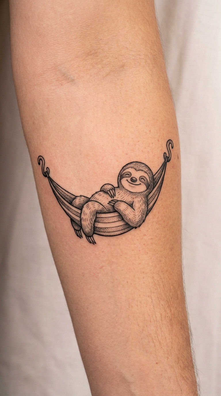 Sloth in a Hammock