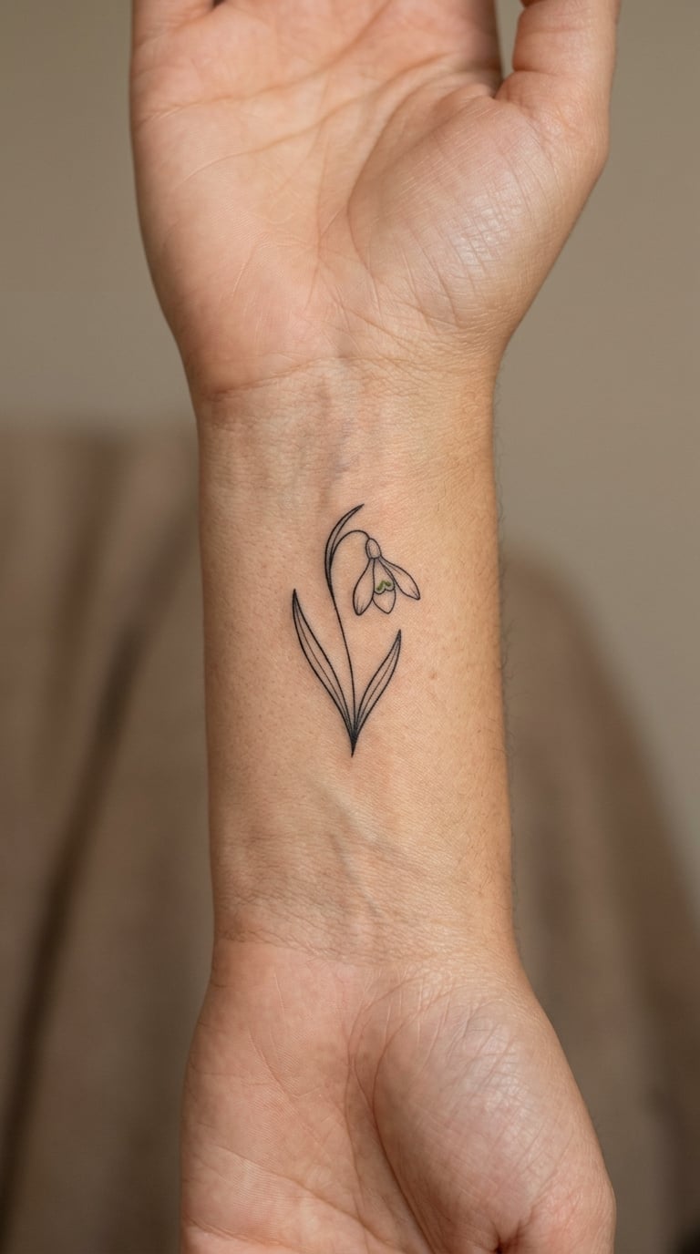 Mini Snowdrop on the Wrist