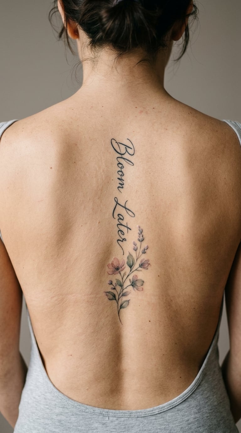 "Bloom Later" with a Watercolor Flower