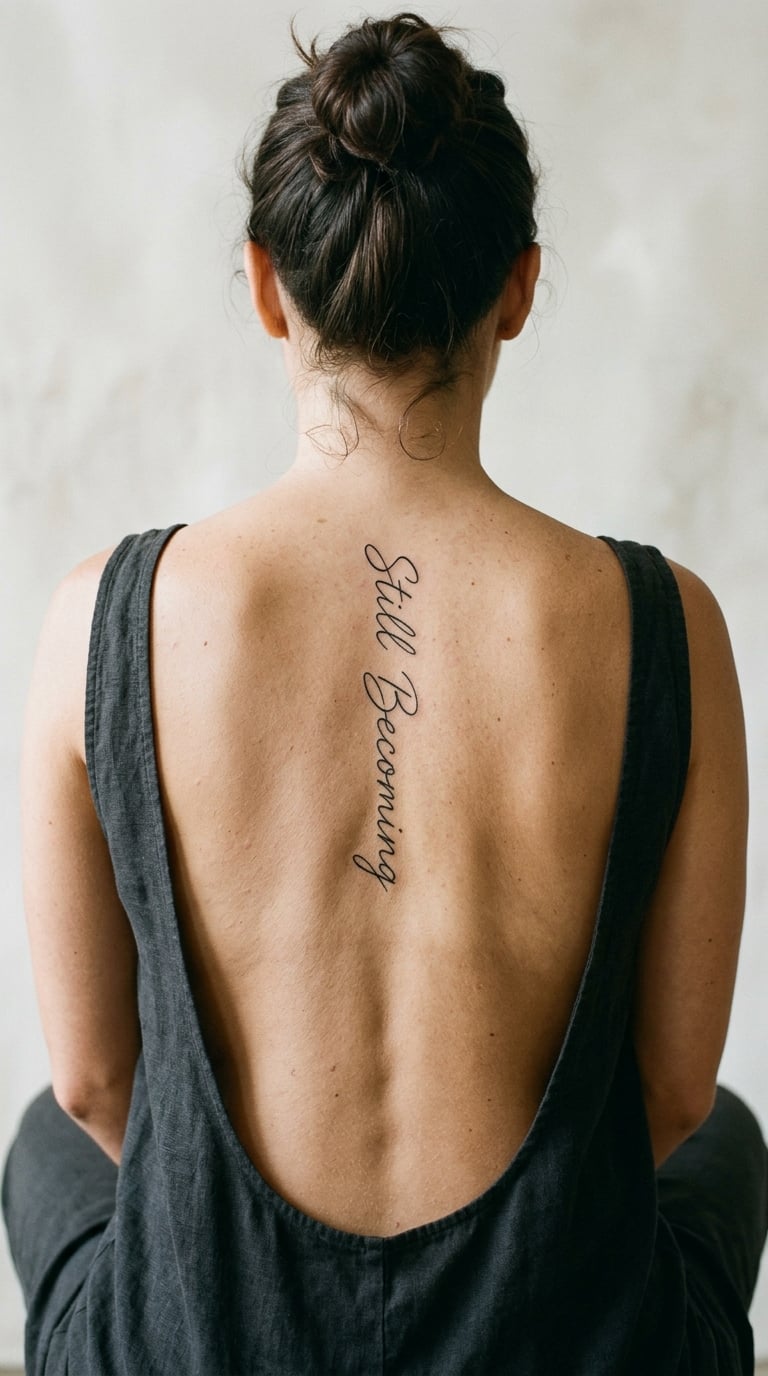 "Still Becoming" in Italic Fine Line