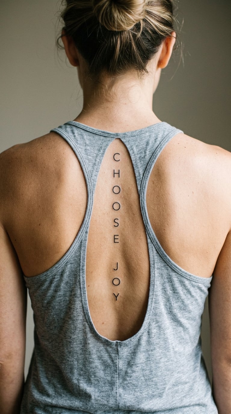 "Choose Joy" in a Minimal Vertical Layout