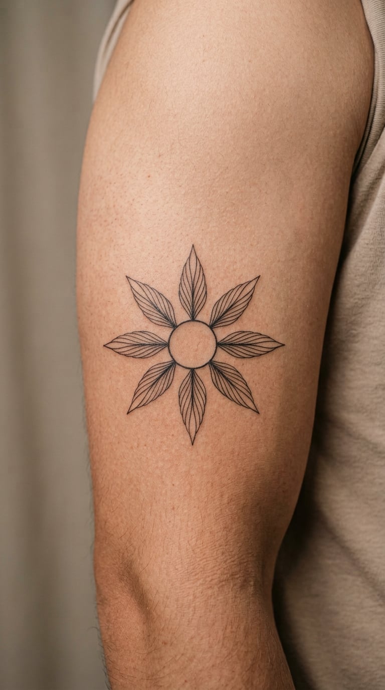 Minimal Sun with Open Rays