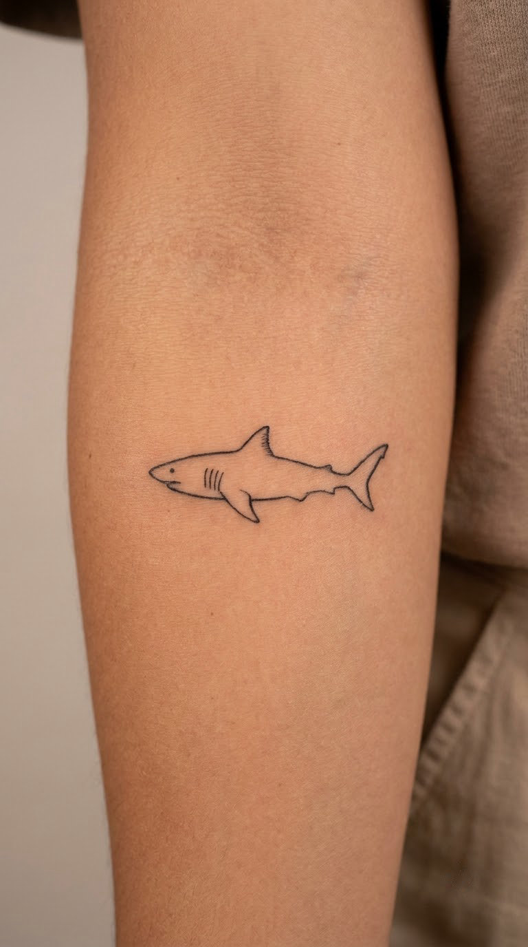 Freehand Shark Outline