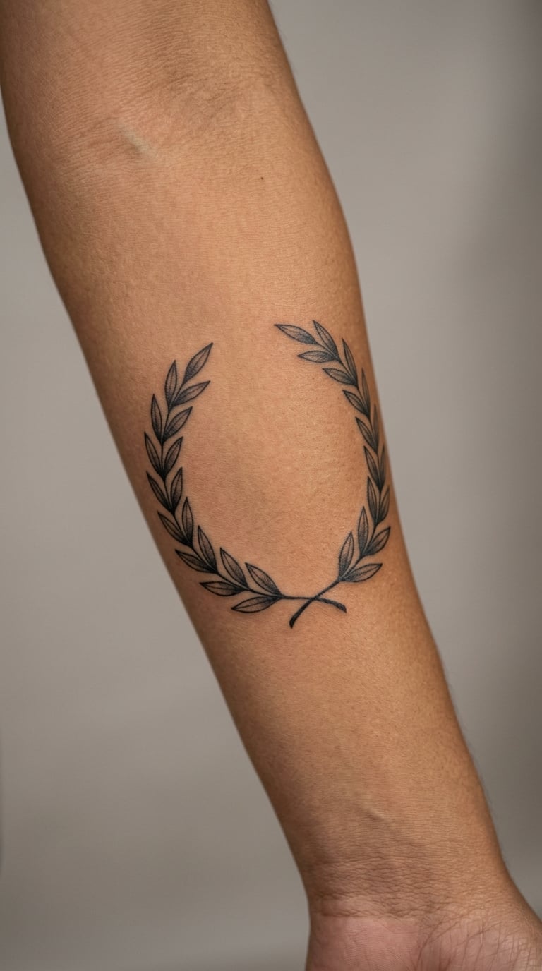 Paired Laurel Leaves